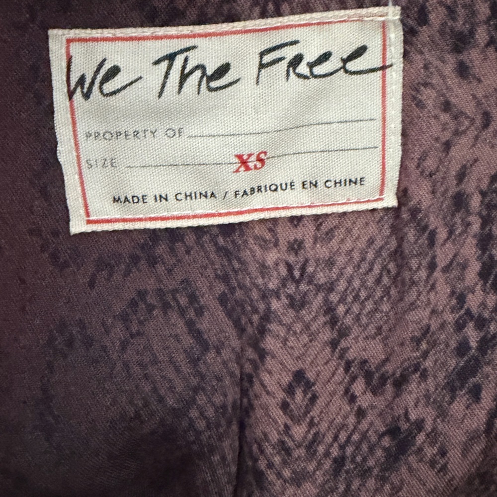 Free People We The Free Cardi Plaid Faux Fur Coat XS - Picture 5 of 5